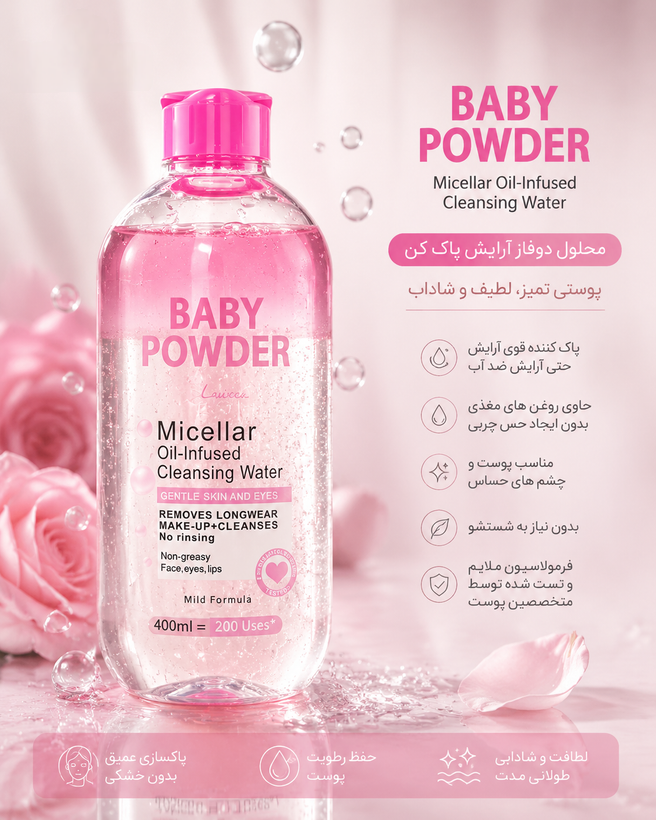میسلار واتر بی‌بی پودر400 میل